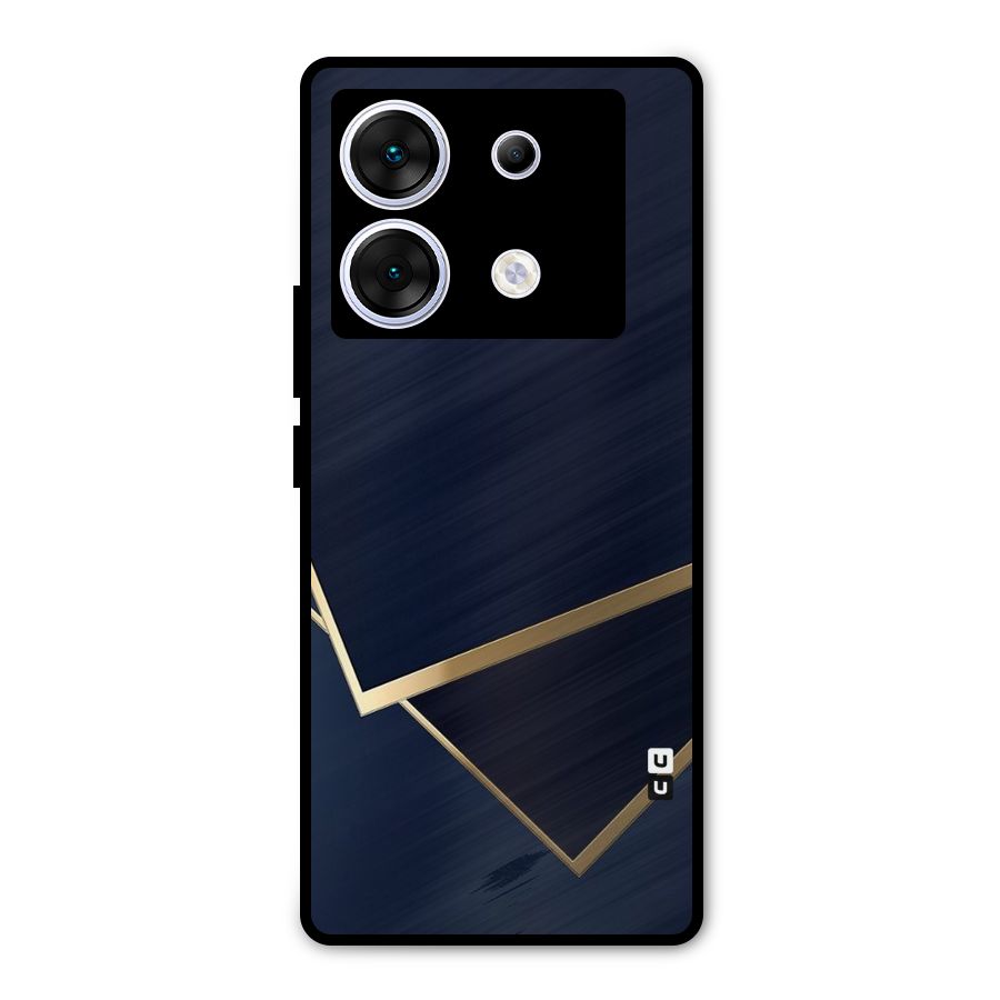 Gold Corners Metal Back Case for Infinix Zero 30 5G