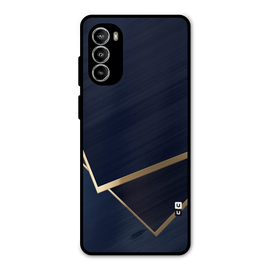 Gold Corners Metal Back Case for Moto G82