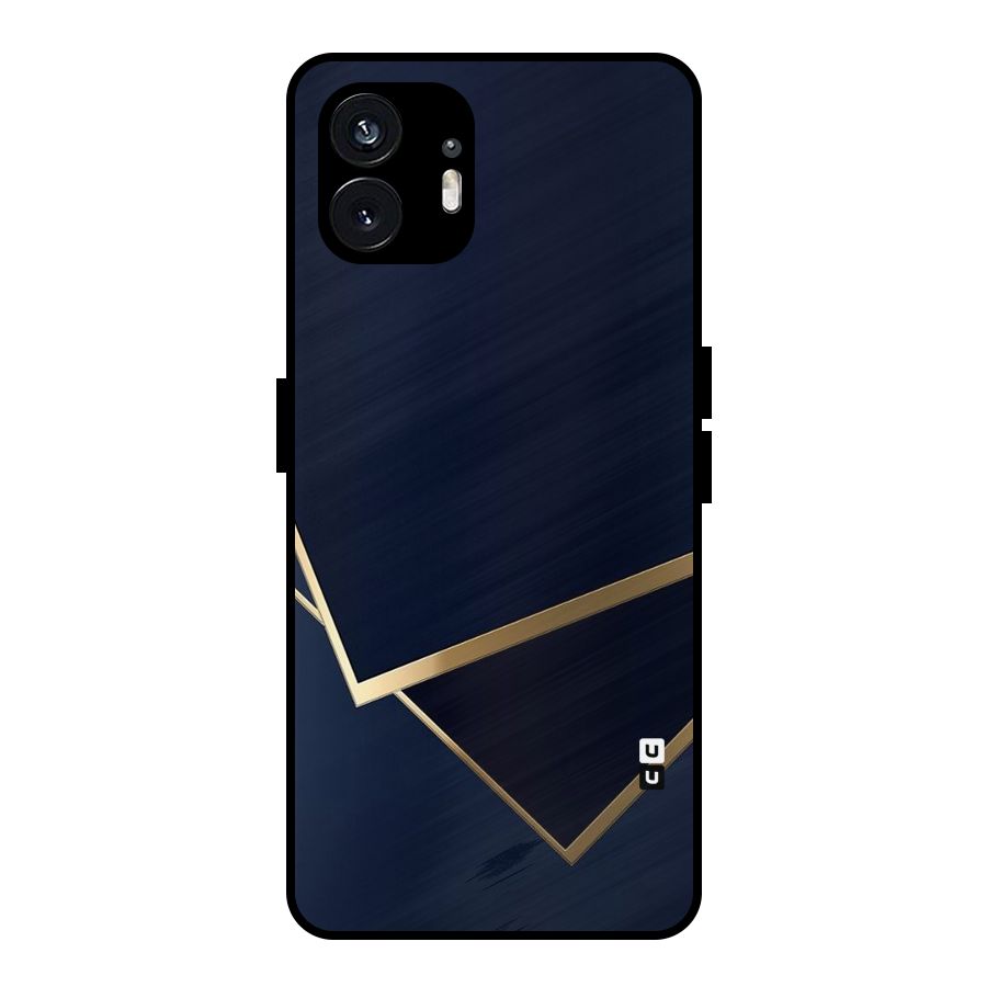 Gold Corners Metal Back Case for Nothing Phone 2