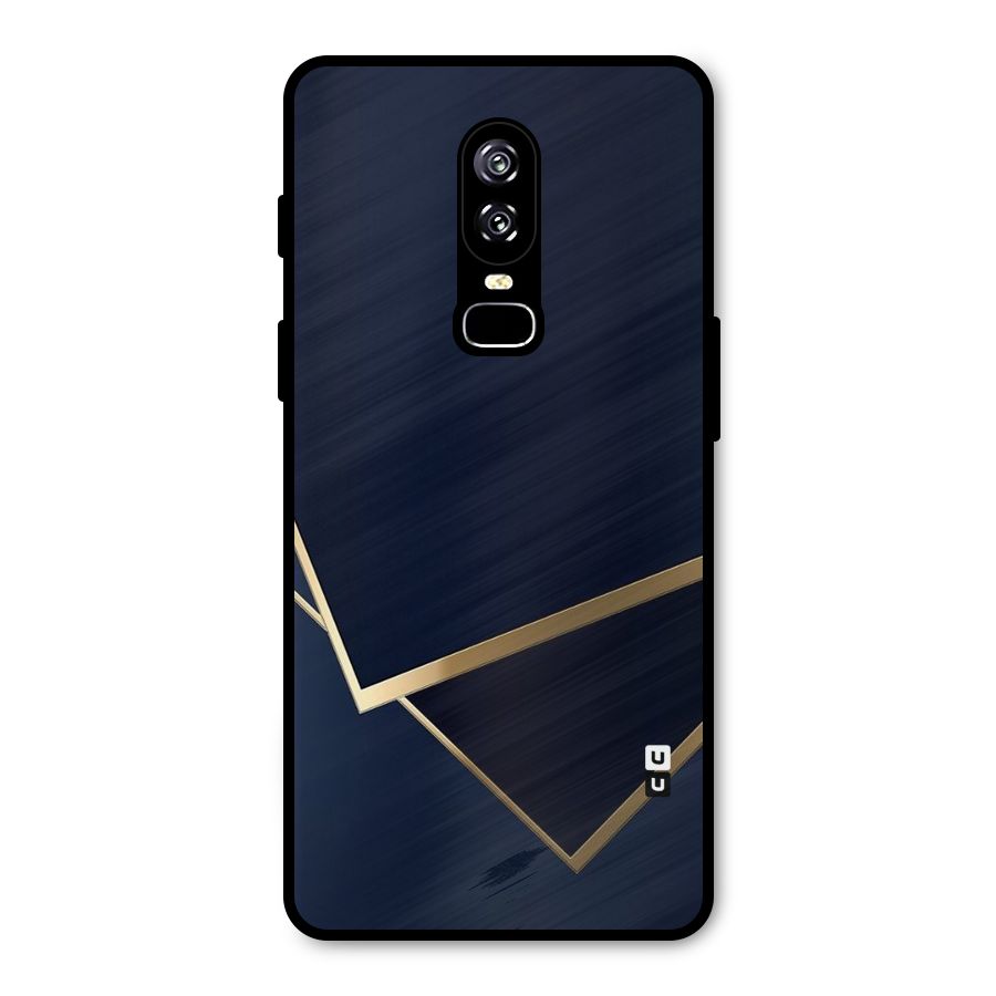 Gold Corners Metal Back Case for OnePlus 6