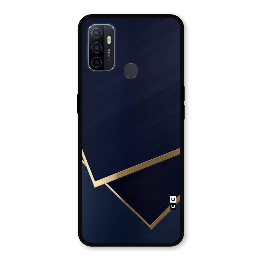 Gold Corners Metal Back Case for Oppo A53