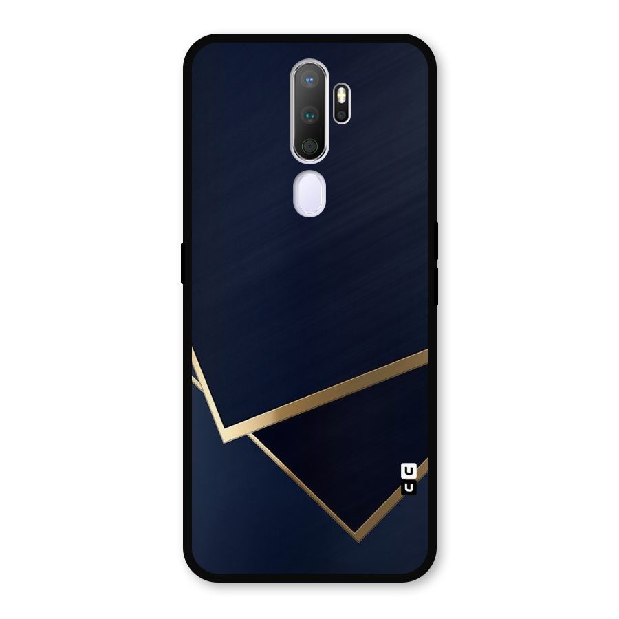 Gold Corners Metal Back Case for Oppo A9 (2020)