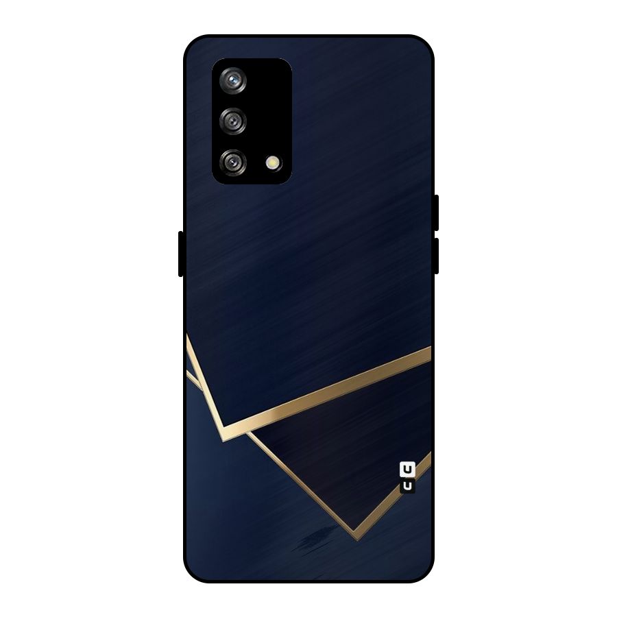 Gold Corners Metal Back Case for Oppo F19