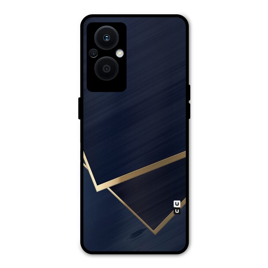 Gold Corners Metal Back Case for Oppo F21s Pro 5G