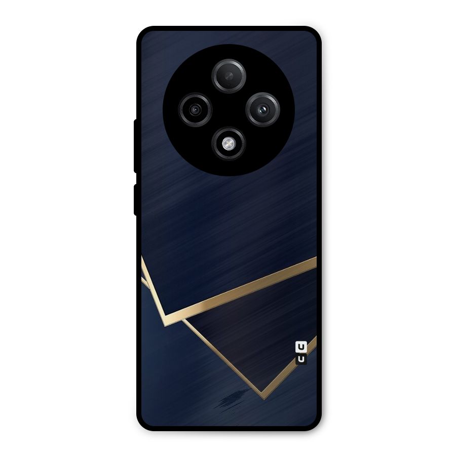 Gold Corners Metal Back Case for Oppo F27 Pro Plus