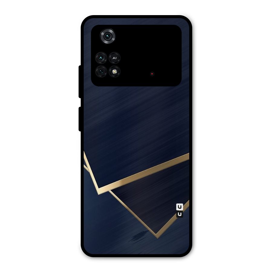 Gold Corners Metal Back Case for Poco M4 Pro 4G