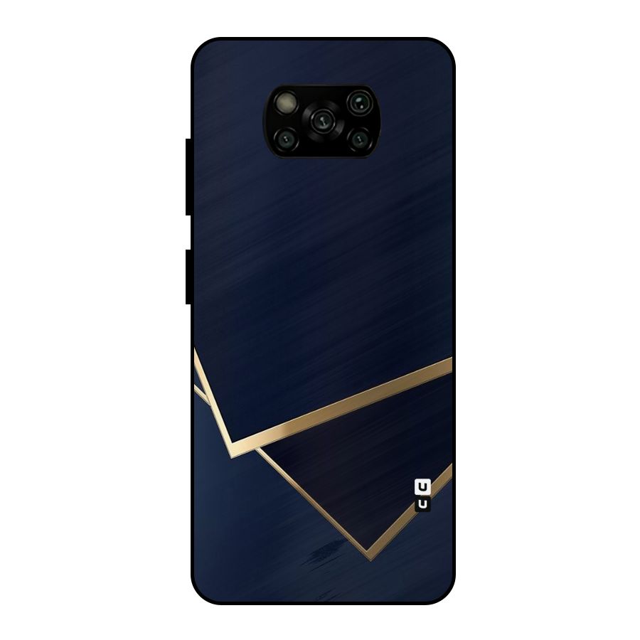 Gold Corners Metal Back Case for Poco X3