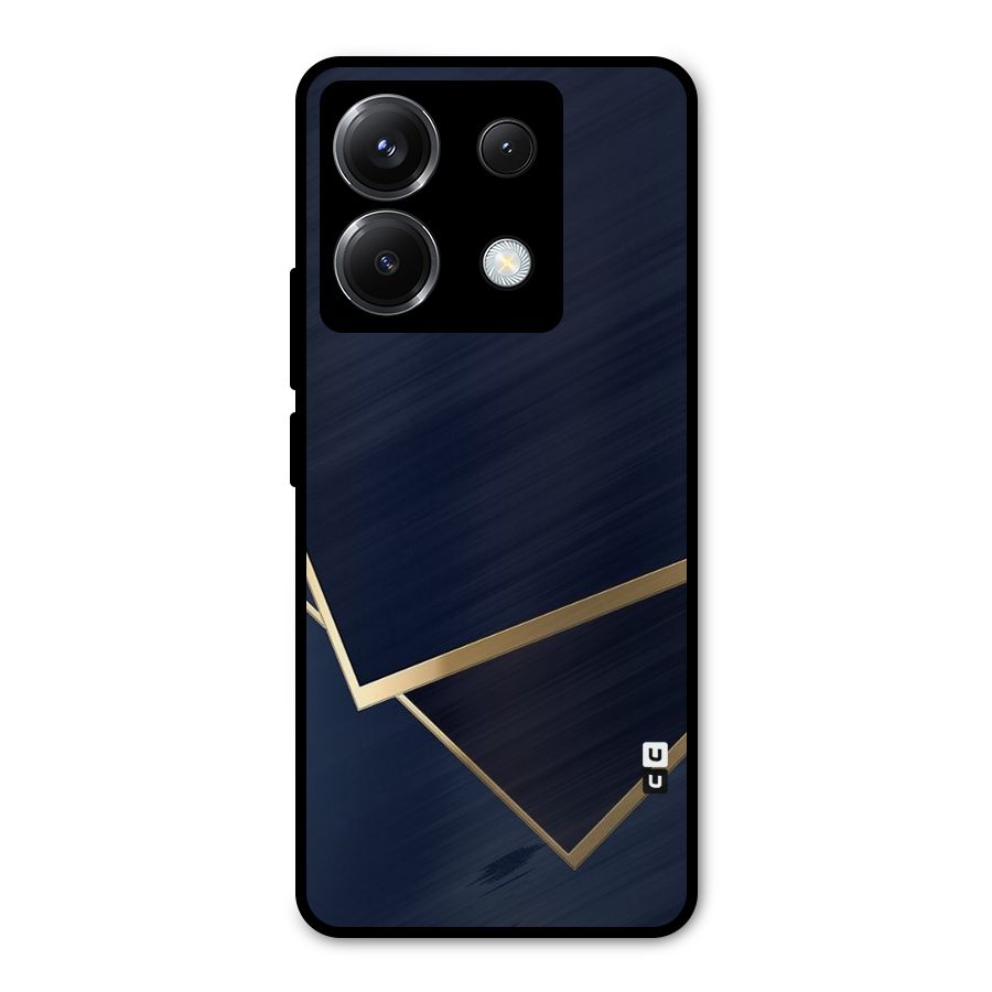 Gold Corners Metal Back Case for Poco X6