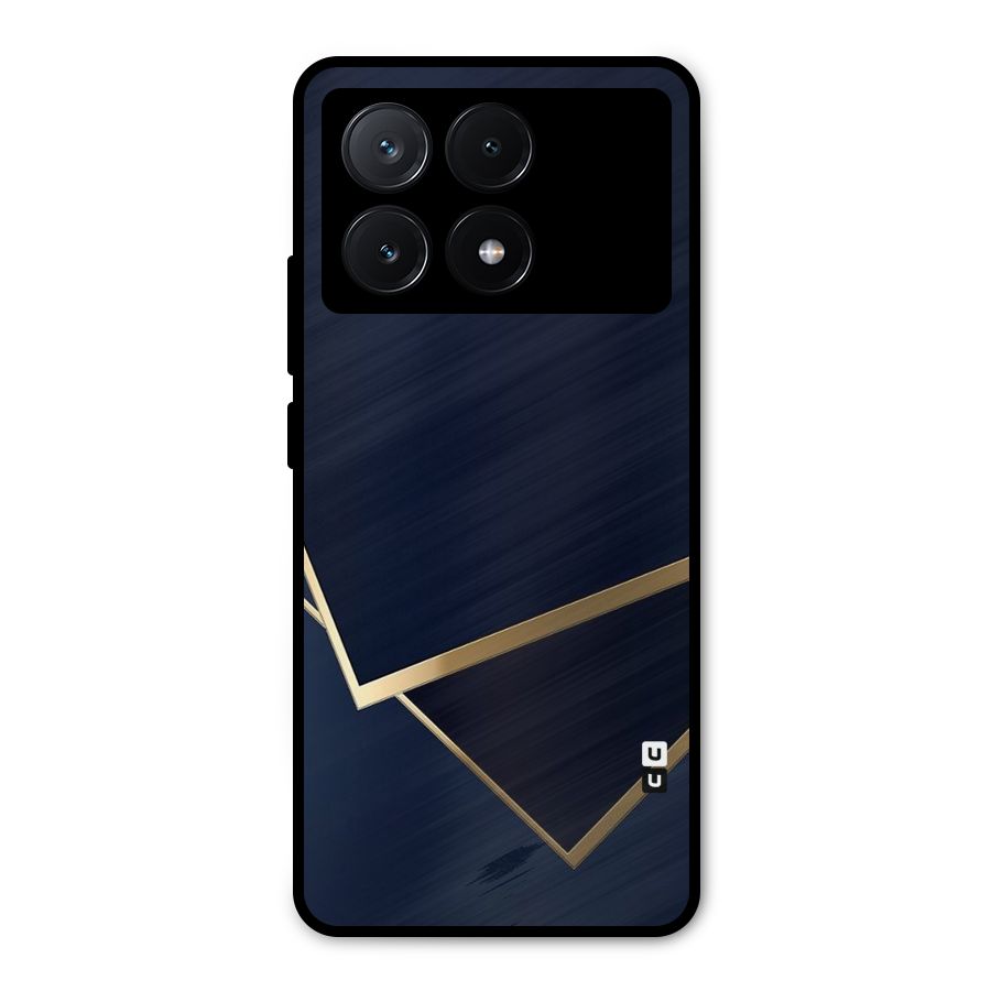 Gold Corners Metal Back Case for Poco X6 Pro