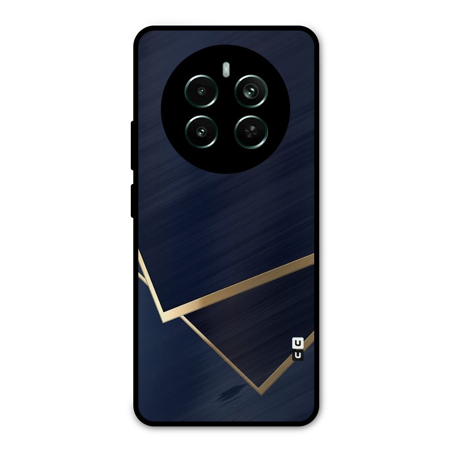 Gold Corners Metal Back Case for Realme 12 Plus