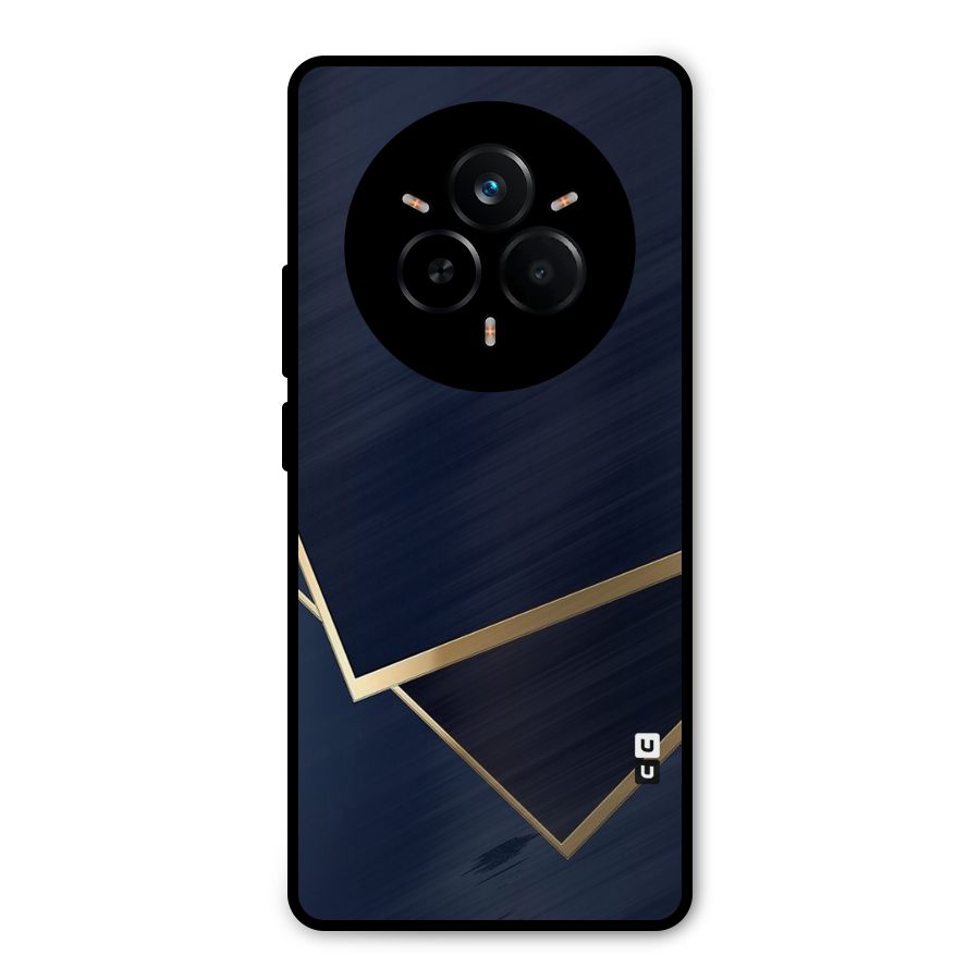 Gold Corners Metal Back Case for Realme 14 Pro