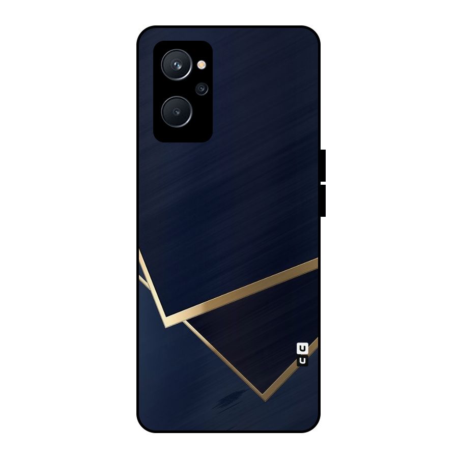 Gold Corners Metal Back Case for Realme 9i 5G