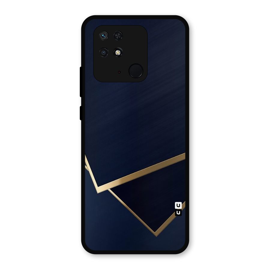 Gold Corners Metal Back Case for Redmi 10 Power