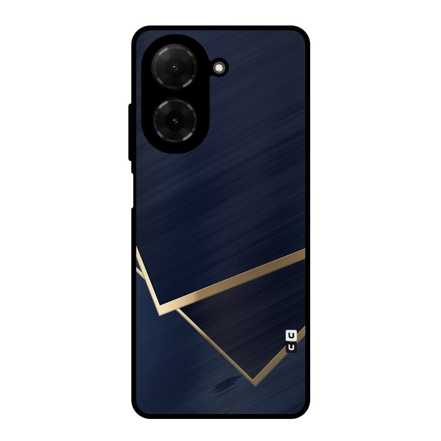Gold Corners Metal Back Case for Redmi A5 4G