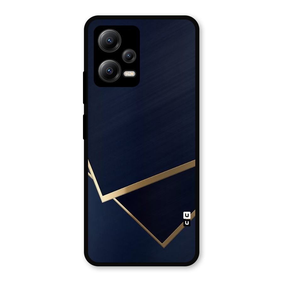 Gold Corners Metal Back Case for Redmi Note 12 5G