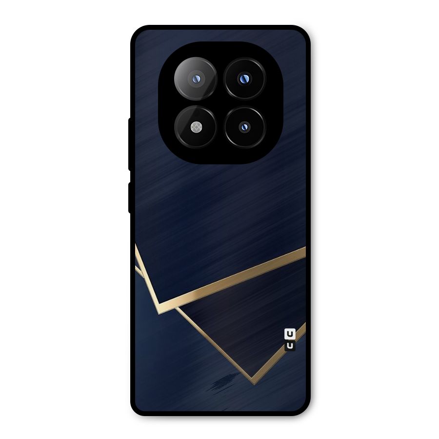 Gold Corners Metal Back Case for Redmi Note 14 Pro Plus 5G