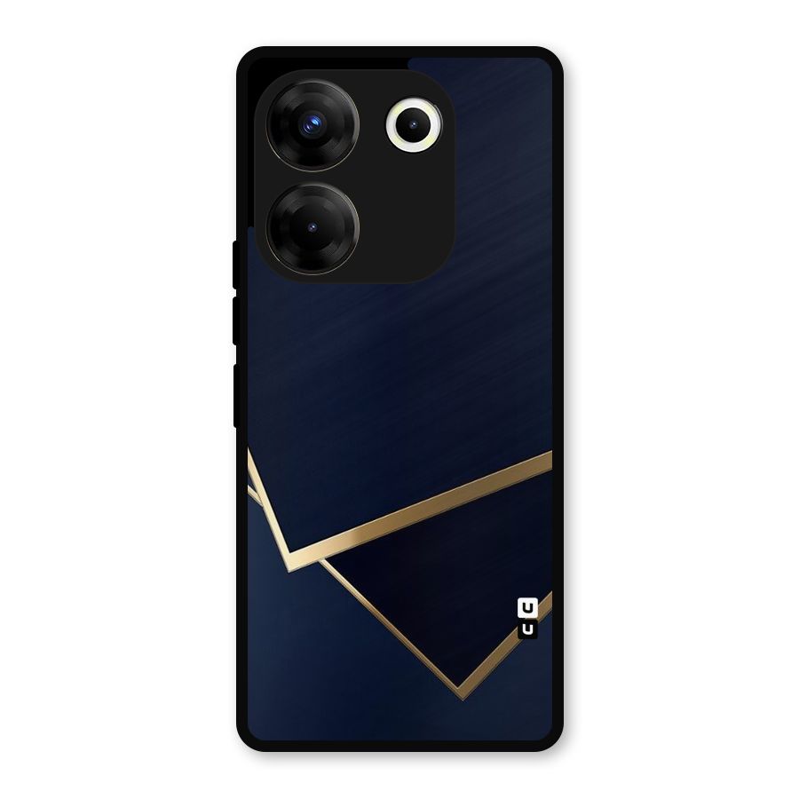 Gold Corners Metal Back Case for Tecno Camon 20
