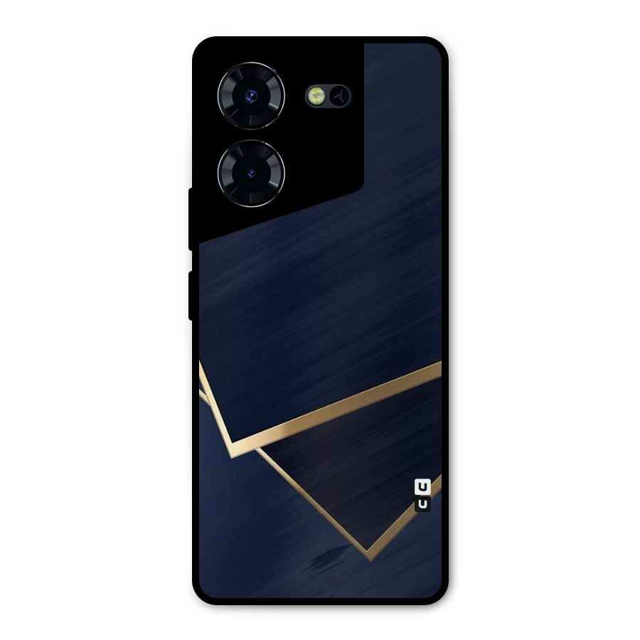 Gold Corners Metal Back Case for Tecno Pova 5 Pro 5G