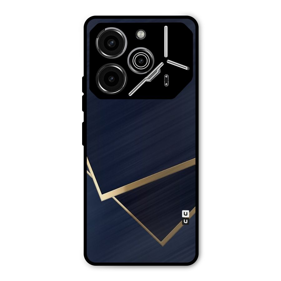 Gold Corners Metal Back Case for Tecno Pova 6 Pro