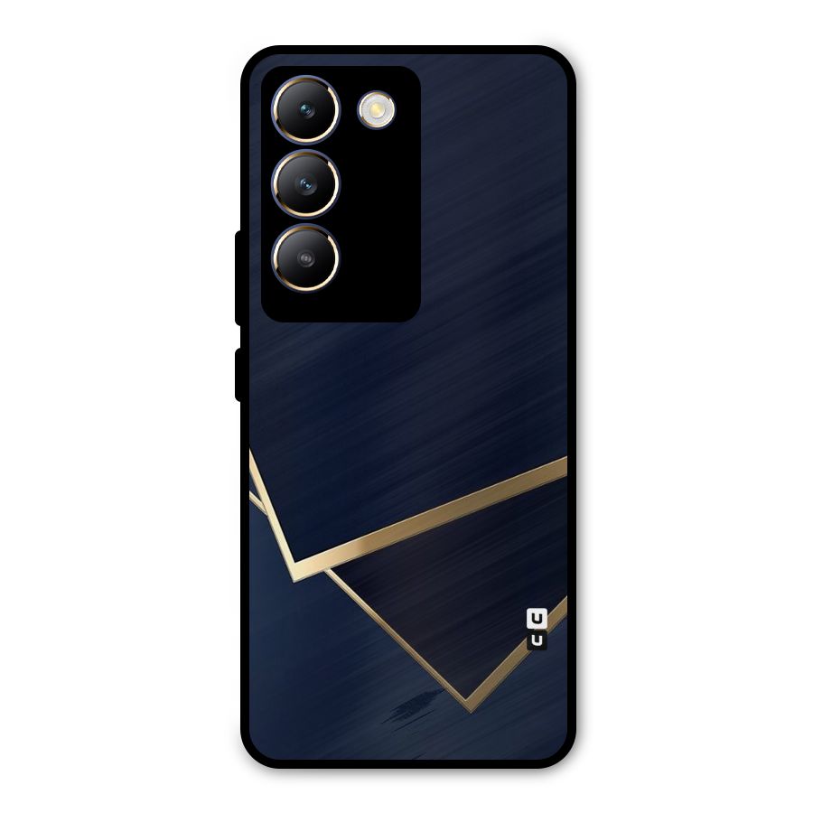 Gold Corners Metal Back Case for Vivo T3 5G