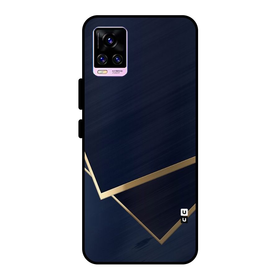 Gold Corners Metal Back Case for Vivo V20 Pro