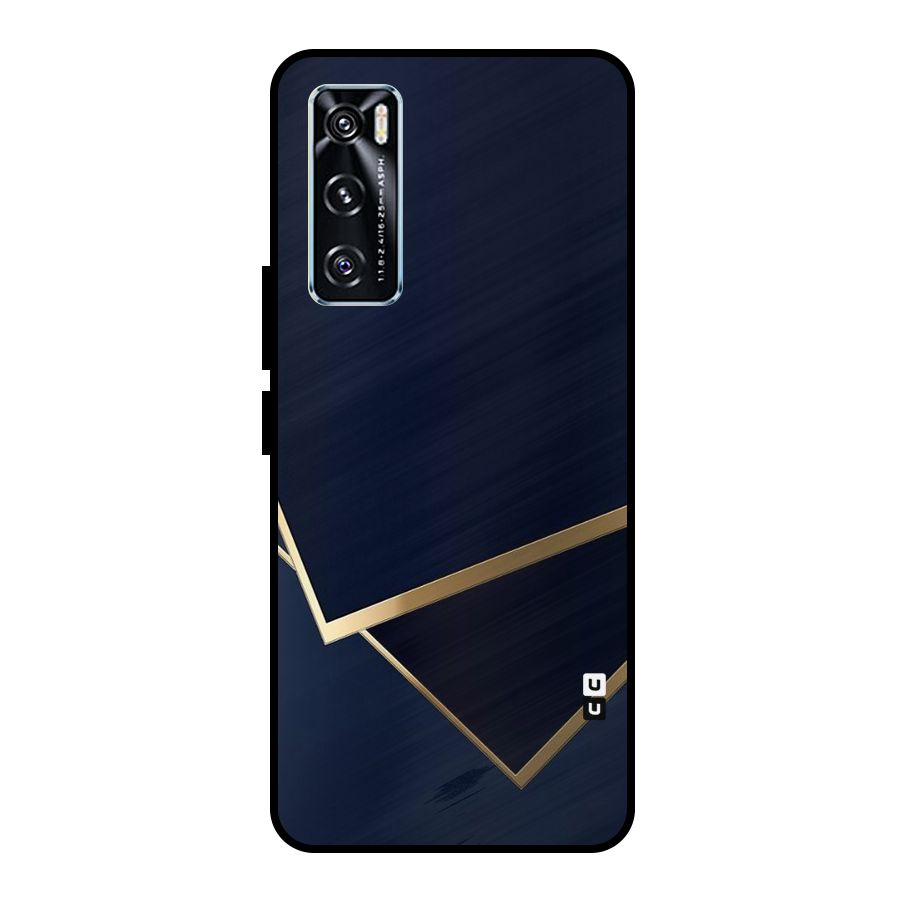 Gold Corners Metal Back Case for Vivo V20 SE