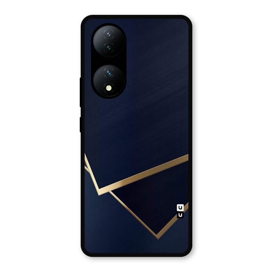 Gold Corners Metal Back Case for Vivo Y100a