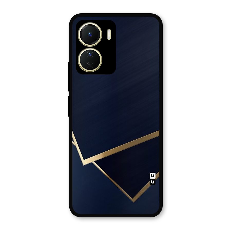 Gold Corners Metal Back Case for Vivo Y16