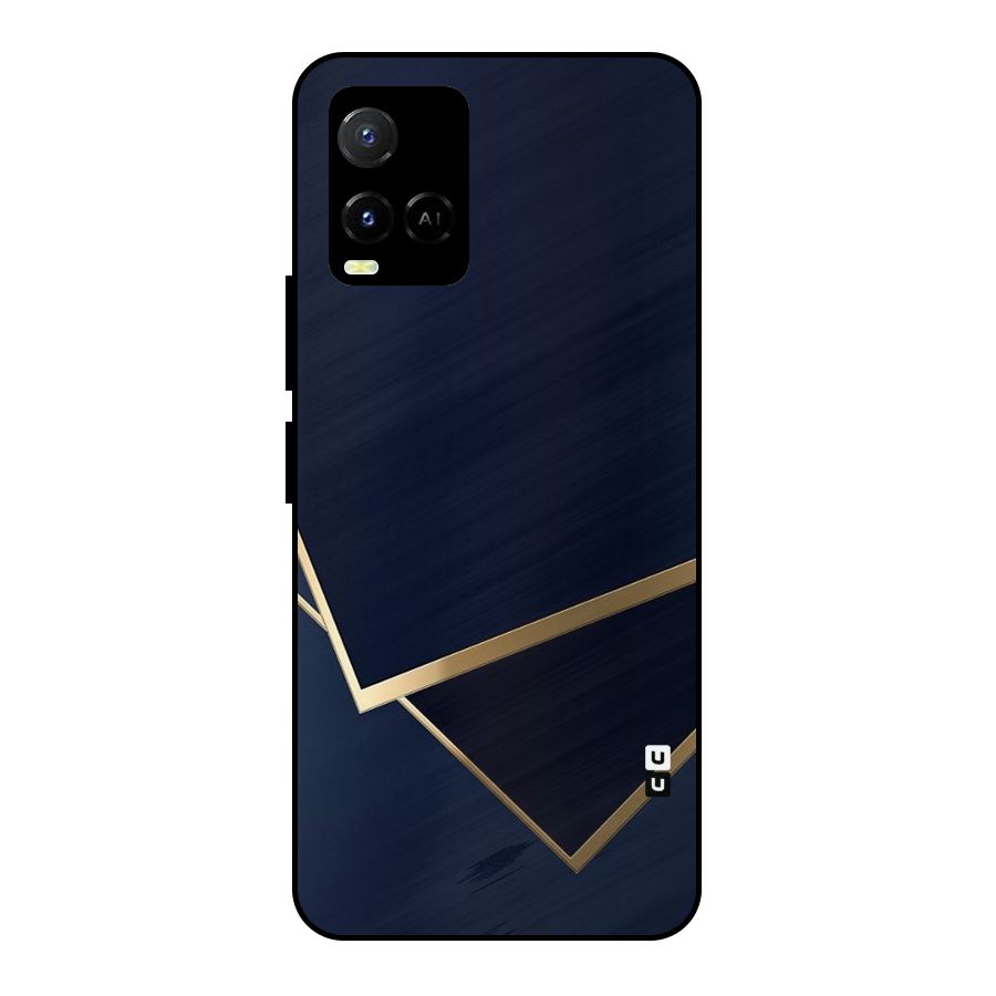 Gold Corners Metal Back Case for Vivo Y21T
