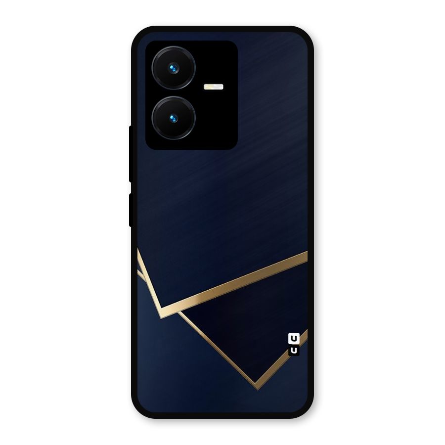 Gold Corners Metal Back Case for Vivo Y22