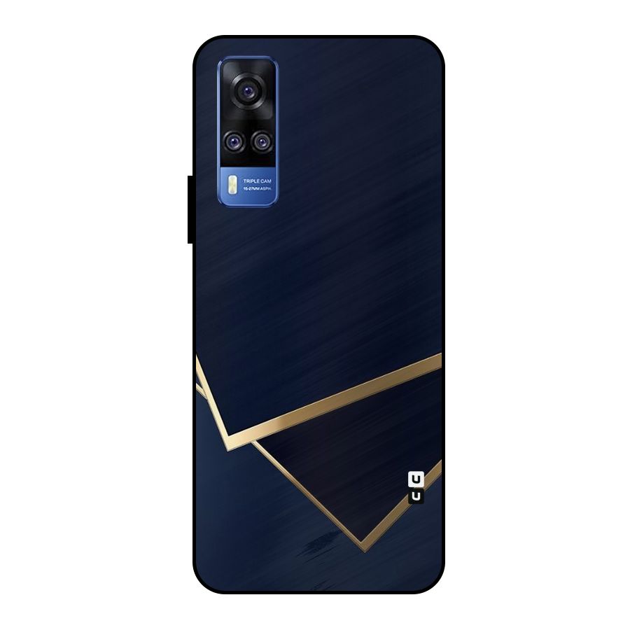 Gold Corners Metal Back Case for Vivo Y51