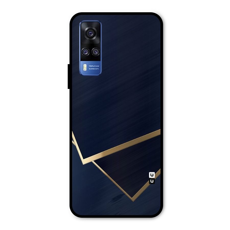 Gold Corners Metal Back Case for Vivo Y51A