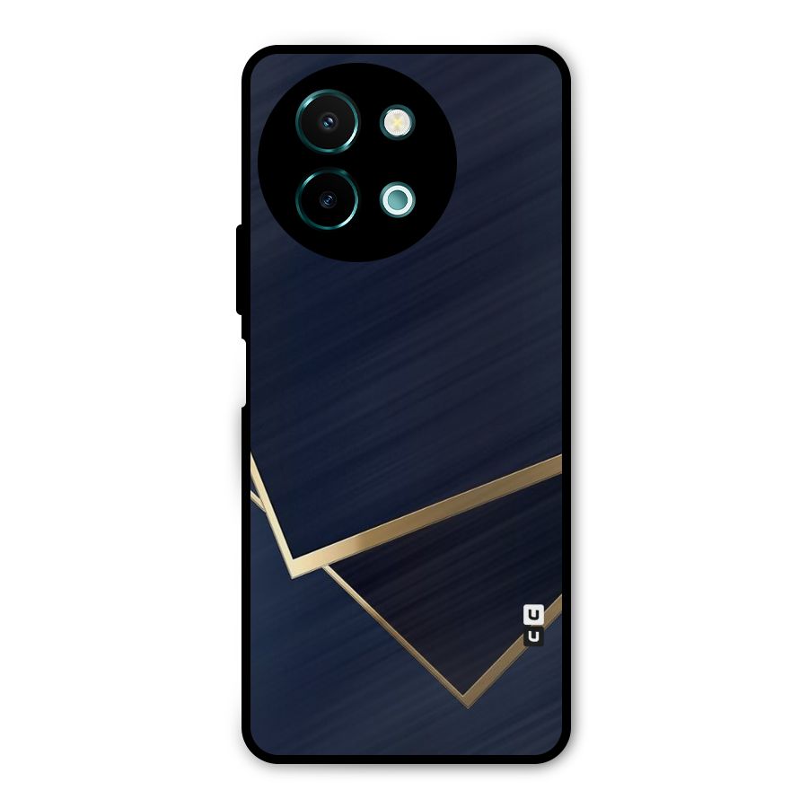 Gold Corners Metal Back Case for Vivo Y58