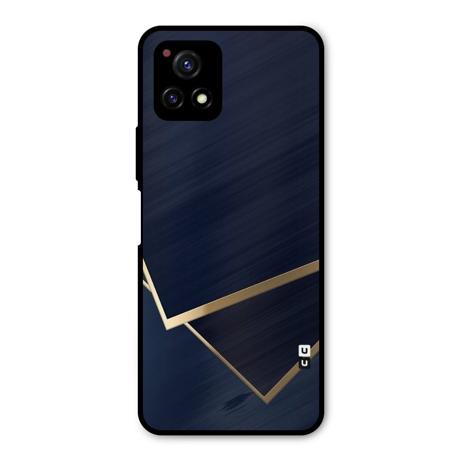 Gold Corners Metal Back Case for Vivo Y72 5G