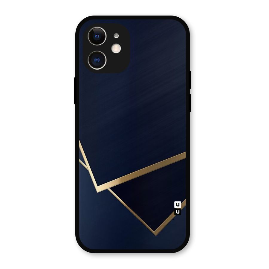 Gold Corners Metal Back Case for iPhone 12