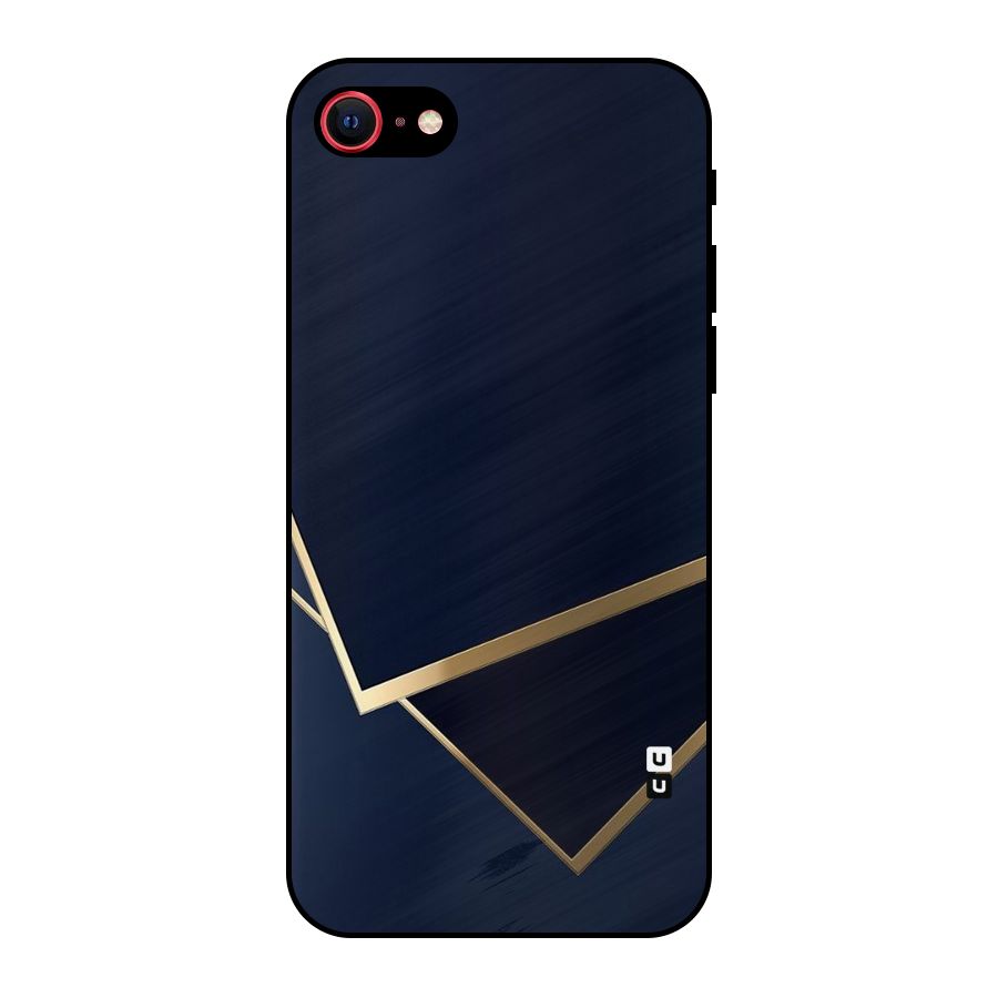 Gold Corners Metal Back Case for iPhone 7