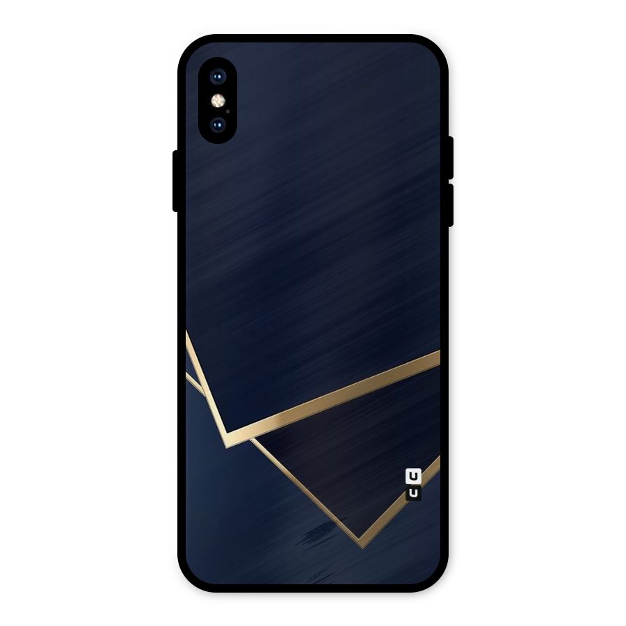 Gold Corners Metal Back Case for iPhone XS Max