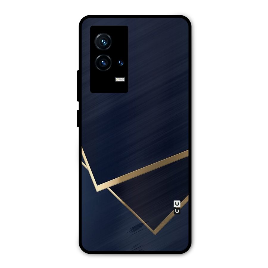 Gold Corners Metal Back Case for iQOO 9 5G