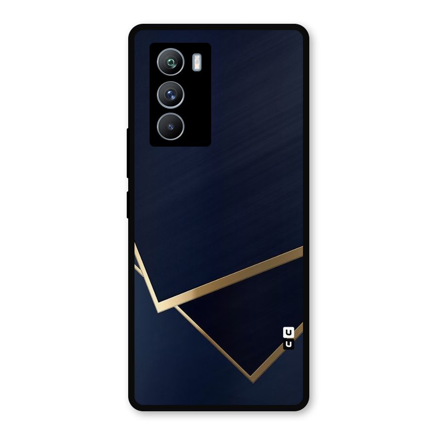 Gold Corners Metal Back Case for iQOO 9 SE