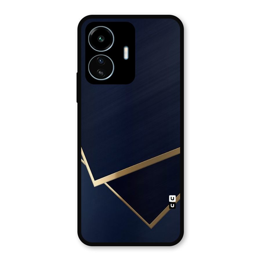 Gold Corners Metal Back Case for vivo iQOO Z6 Lite 5G