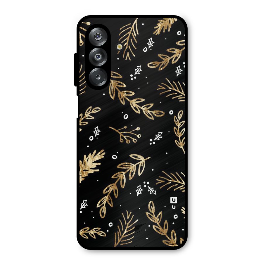 Gold Palm Leaves Metal Back Case for Galaxy A26