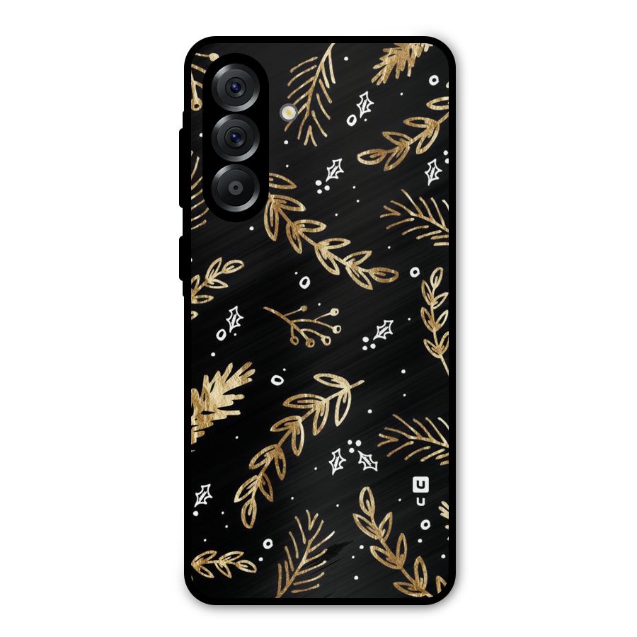 Gold Palm Leaves Metal Back Case for Galaxy A36