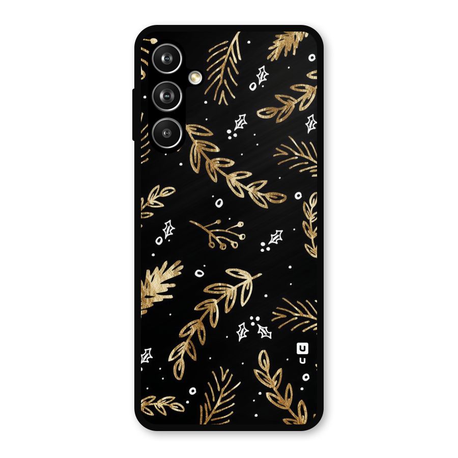 Gold Palm Leaves Metal Back Case for Galaxy F54