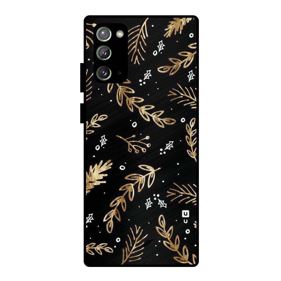 Gold Palm Leaves Metal Back Case for Galaxy Note 20