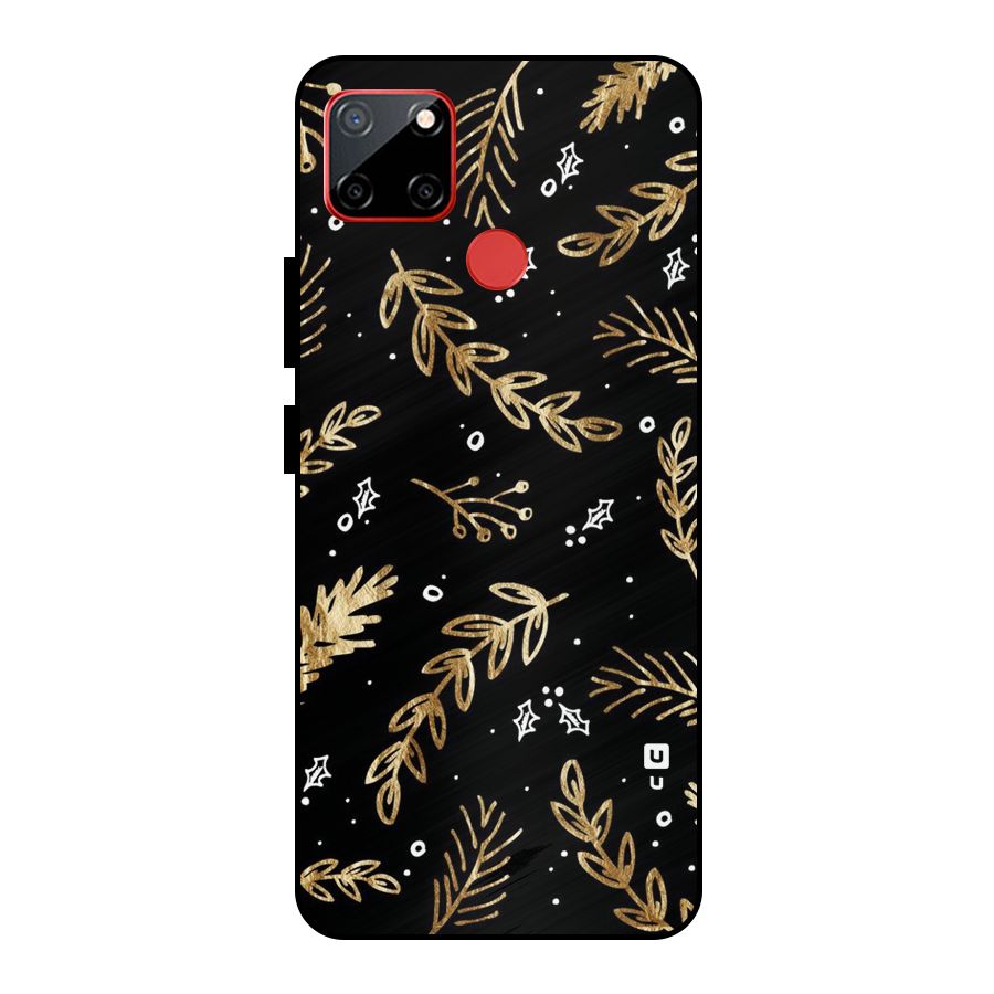 Gold Palm Leaves Metal Back Case for Realme C12