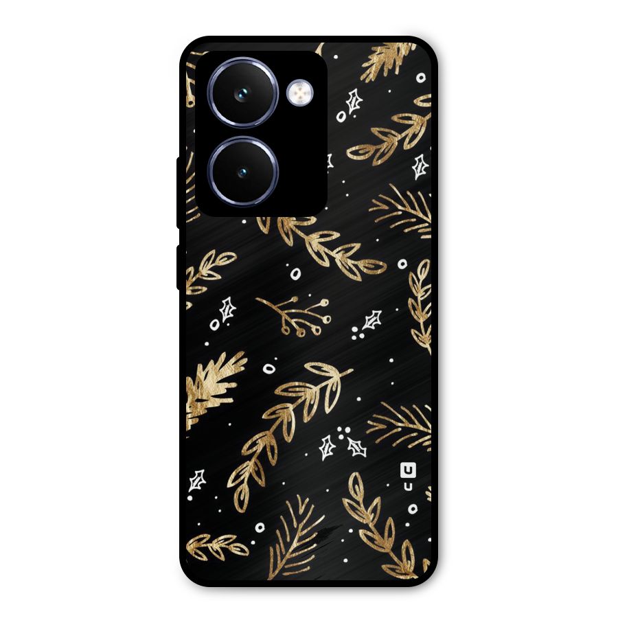 Gold Palm Leaves Metal Back Case for Realme P3 Ultra
