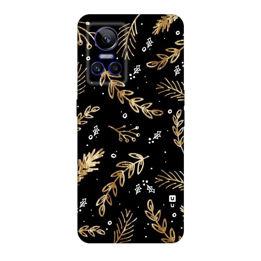 Gold Palm Leaves Original Polycarbonate Back Case for Realme GT Neo 3
