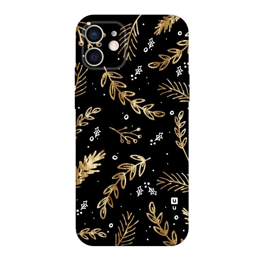 Gold Palm Leaves Original Polycarbonate Back Case for iPhone 12