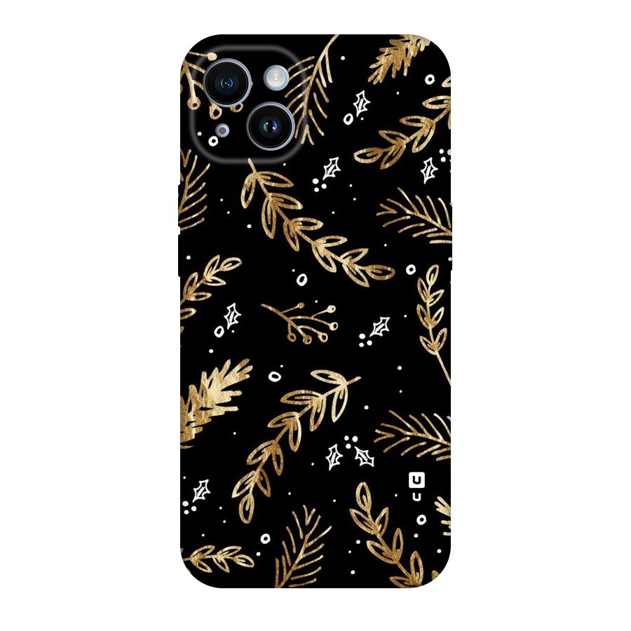 Gold Palm Leaves Original Polycarbonate Back Case for iPhone 14