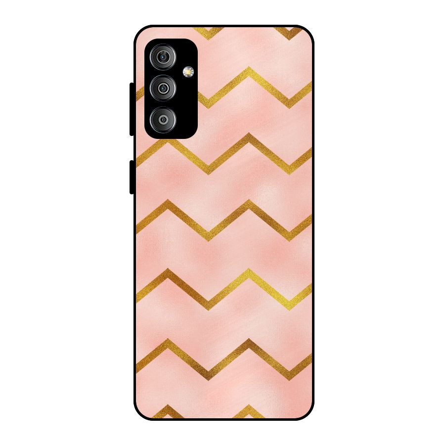 Gold Pink Pattern Metal Back Case for Galaxy F23